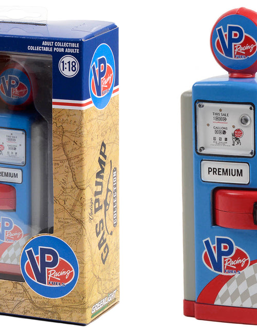 Load image into Gallery viewer, 1948 Wayne 100-A Gas Pump "VP Racing Fuels" Blue and Gray "Vintage Gas Pumps" Series 13 1/18 Diecast Model by Greenlight
