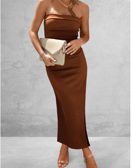 Load image into Gallery viewer, Slit Tube Midi Dress
