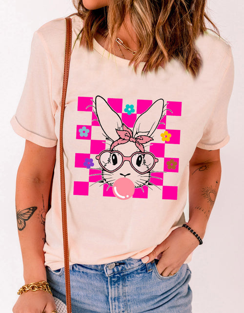 Load image into Gallery viewer, Rabbit Round Neck Short Sleeve T-Shirt
