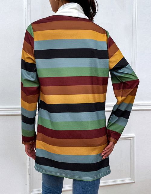 Load image into Gallery viewer, Shiny Color Block Open Front Cardigan
