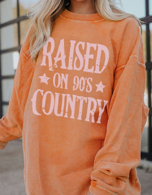 Load image into Gallery viewer, Letter Graphic Round Neck Long Sleeve Sweatshirt
