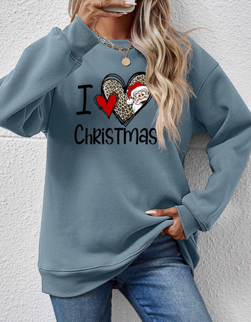 Load image into Gallery viewer, CHRISTMAS Graphic Round Neck Sweatshirt

