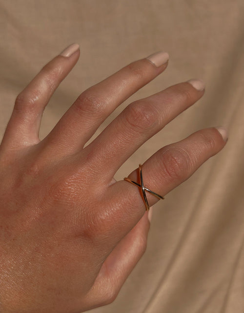 Load image into Gallery viewer, Cross Me Ring by Toasted Jewelry
