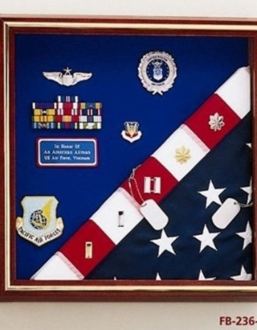 Load image into Gallery viewer, Military Award Medal Flag Display Combination. by The Military Gift Store
