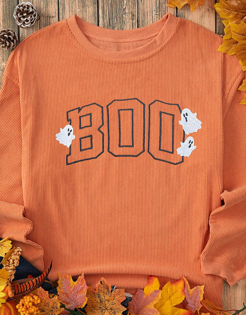 Load image into Gallery viewer, BOO Round Neck Long Sleeve Sweatshirt
