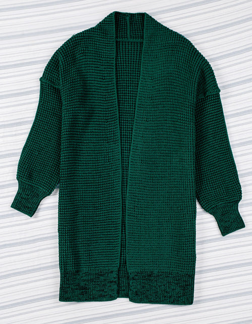 Load image into Gallery viewer, Woven Right Heathered Open Front Longline Cardigan
