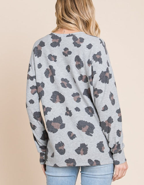 Load image into Gallery viewer, BOMBOM Leopard Drop Shoulder T-Shirt

