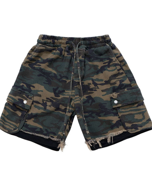 Load image into Gallery viewer, Men's Drawstring Camouflage Shorts
