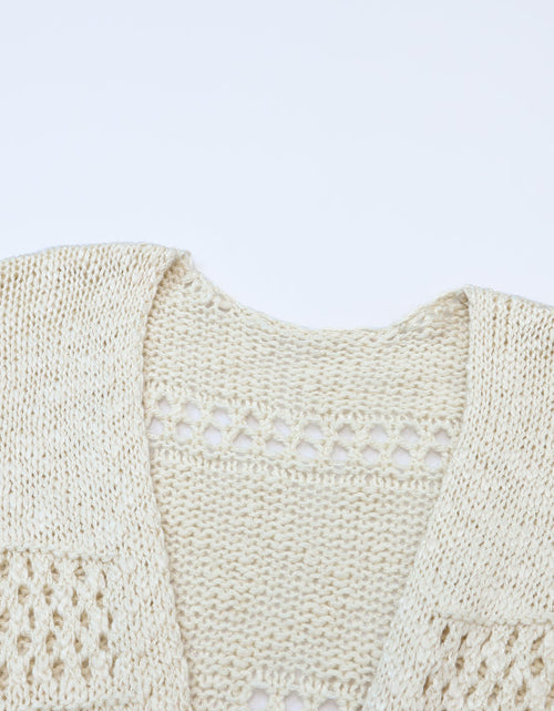 Load image into Gallery viewer, Openwork Open Front Long Sleeve Cardigan
