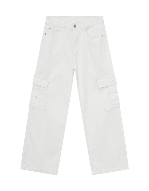 Load image into Gallery viewer, Wide Leg Cargo Jeans
