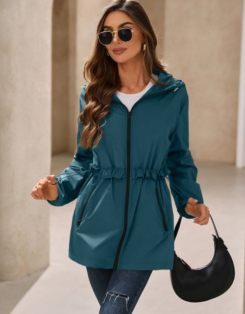 Load image into Gallery viewer, Ivy Lane Outdoor Waterproof Long Sleeve Hooded Windbreaker
