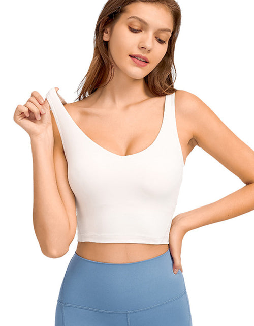 Load image into Gallery viewer, Millennia Deep V-Neck Crop Sports Bra
