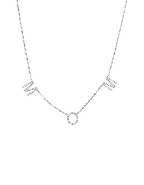 Load image into Gallery viewer, Diamond Pave Mom Necklace 14K by By Adina Eden
