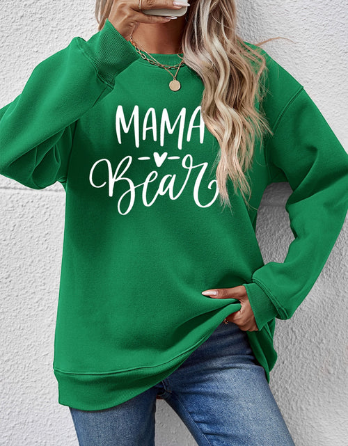 Load image into Gallery viewer, Letter Graphic Round Neck Long Sleeve Sweatshirt
