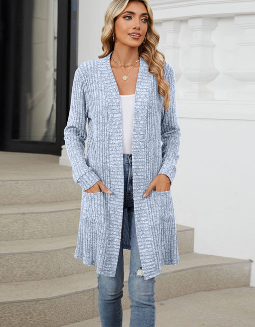 Load image into Gallery viewer, Open Front Long Sleeve Cardigan
