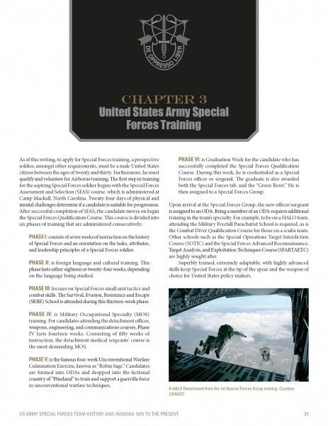 US Army Special Forces Team History and Insignia 1975 to the Present by Schiffer Publishing