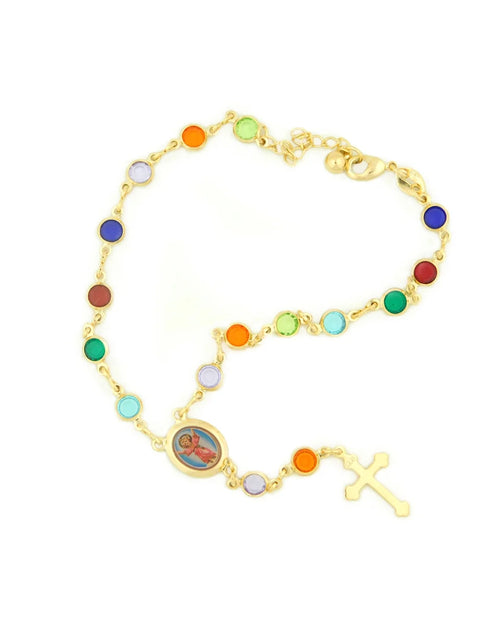 Load image into Gallery viewer, 14k God Filled Multi Color Nino Bracelet
