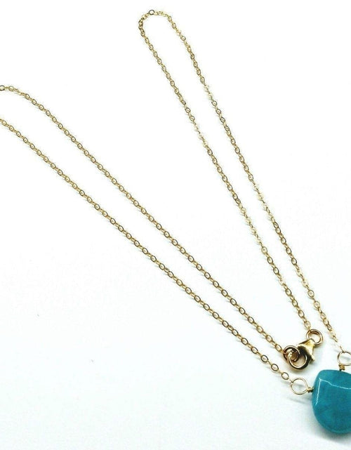 Load image into Gallery viewer, 14kt Gold Filled Aqua Jade Wire Wrap Delicate Gemstone Drop Necklace by Alexa Martha Designs
