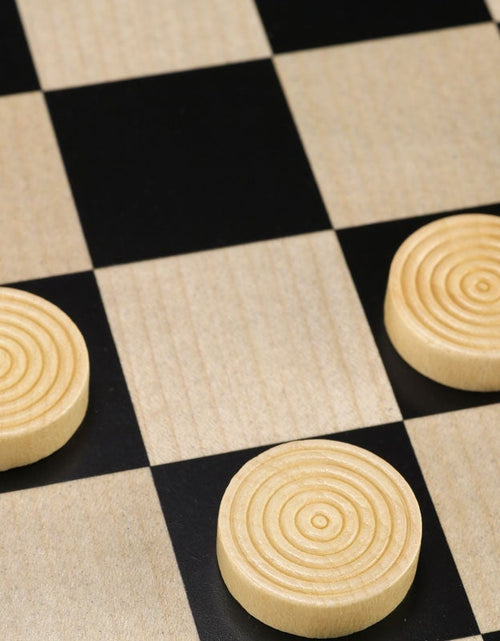 Load image into Gallery viewer, 15" Wooden Chess and Checkers Set - Black by Chess House
