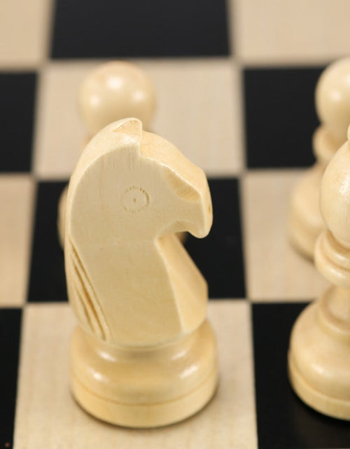 Load image into Gallery viewer, 15" Wooden Chess and Checkers Set - Black by Chess House
