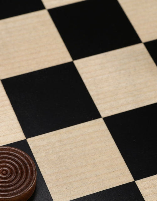 Load image into Gallery viewer, 15" Wooden Chess and Checkers Set - Black by Chess House
