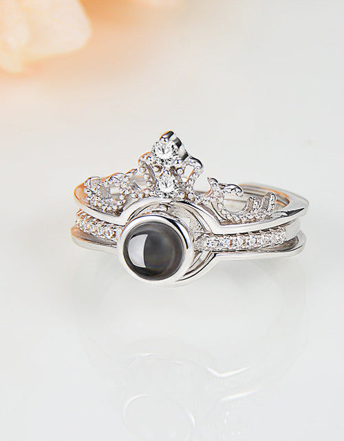 Load image into Gallery viewer, Custom Pet Photo Tiara Crown Ring by PetWithMe
