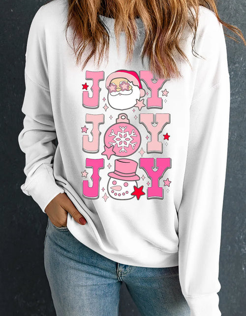 Load image into Gallery viewer, JOY Round Neck Long Sleeve Sweatshirt
