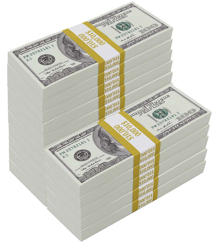 $150,000 BLANK FILLER 2000 Series Stacks by Prop Money Inc
