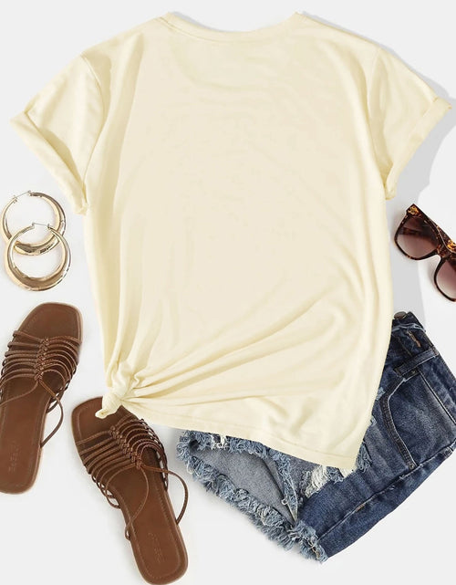 Load image into Gallery viewer, Lucky Clover Round Neck Short Sleeve T-Shirt
