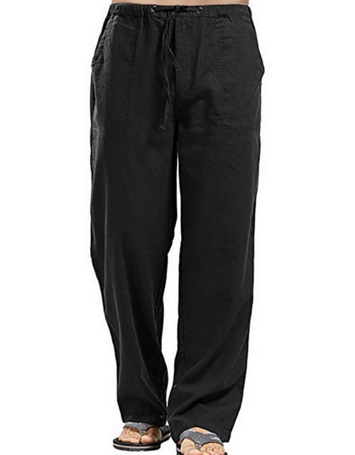 Load image into Gallery viewer, Men's Full Size Drawsting Straight Leg Pants Plus Size

