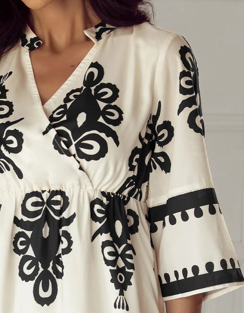 Load image into Gallery viewer, Printed Half Sleeve Knee Length Dress
