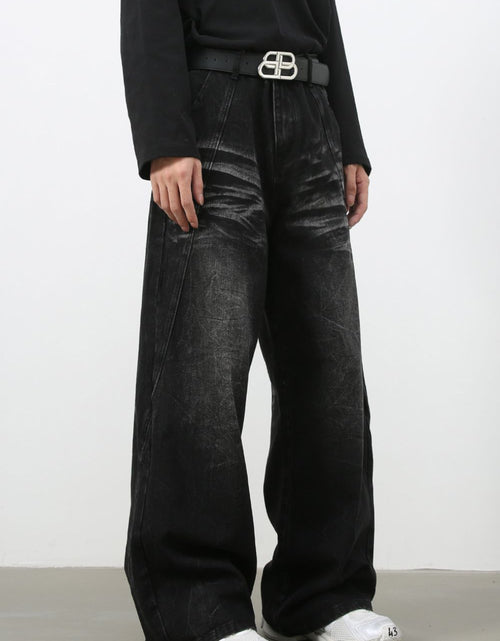 Load image into Gallery viewer, Men's Wide Leg Jeans with Pockets
