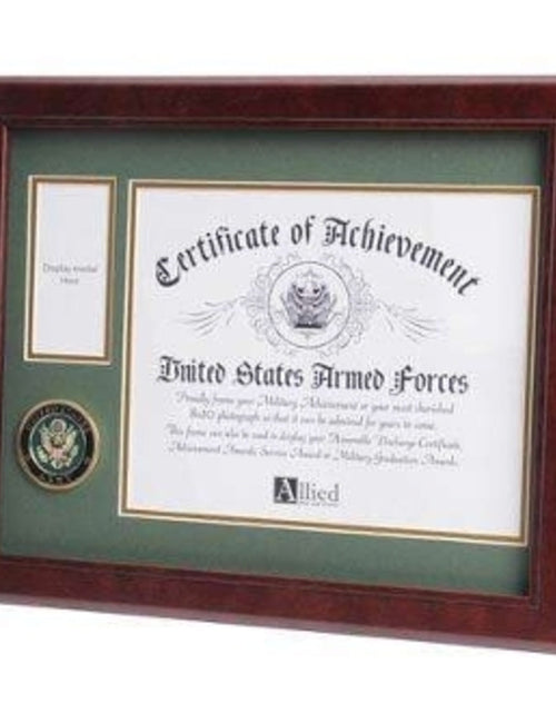 Load image into Gallery viewer, Army 10” x 8” Medallion frame, Army medal with photo frame. by The Military Gift Store
