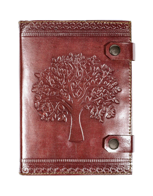 Load image into Gallery viewer, Aranyani Tree of Life 5x7 Leather Journal - Refillable Recycled Paper by Matr Boomie
