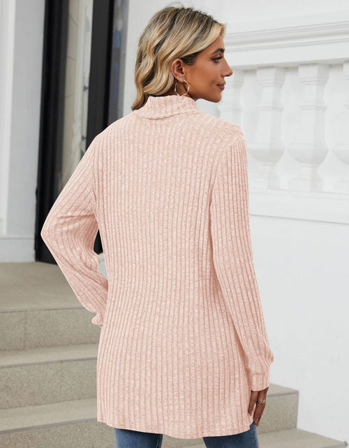 Load image into Gallery viewer, Ribbed Mock Neck Long Sleeve T-Shirt
