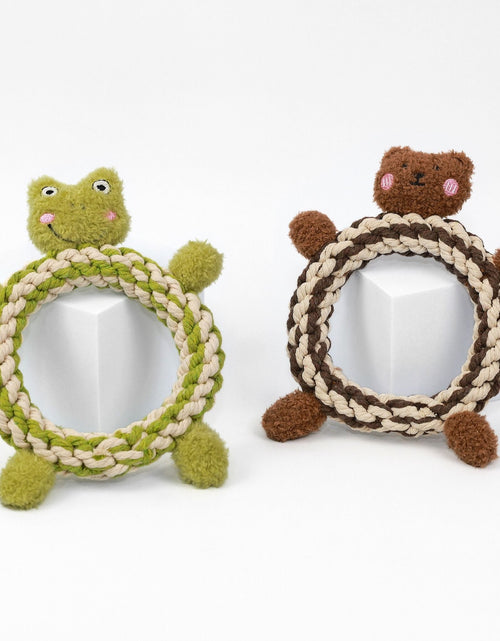 Load image into Gallery viewer, Daisy and Jasper Squeaky Plush Rope Toys by Knotty Pawz
