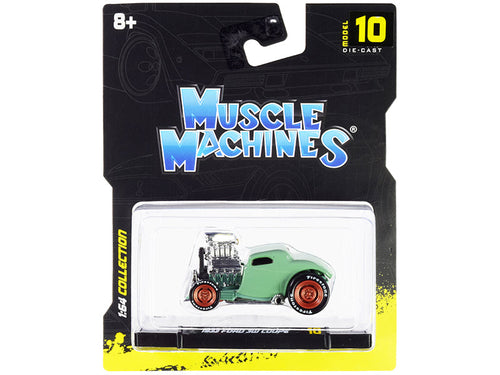 Load image into Gallery viewer, 1933 Ford 3W Coupe Light Green 1/64 Diecast Model Car by Muscle Machines

