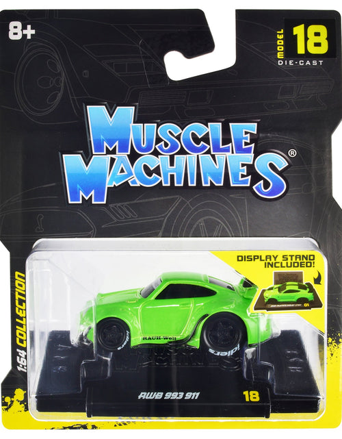 Load image into Gallery viewer, RWB 911 993 Bright Green "RAUH-Welt BEGRIFF" 1/64 Diecast Model Car by Muscle Machines
