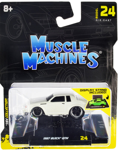 Load image into Gallery viewer, 1987 Buick GNX Pearl White 1/64 Diecast Model Car by Muscle Machines
