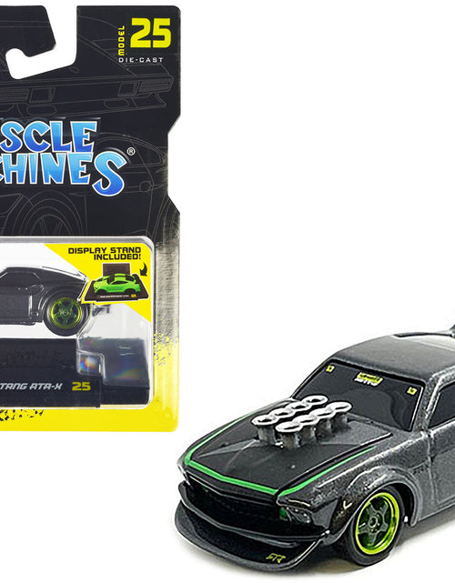 Load image into Gallery viewer, Ford Mustang RTR-X Gray Metallic 1/64 Diecast Model Car by Muscle Machines

