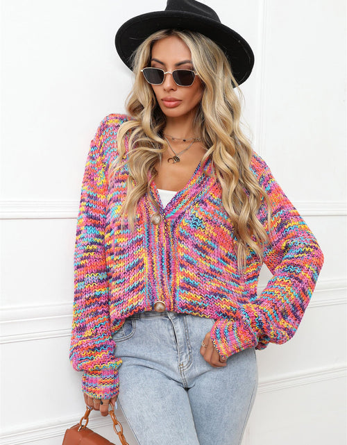 Load image into Gallery viewer, Angel Wings V-Neck Long Sleeve Cardigan
