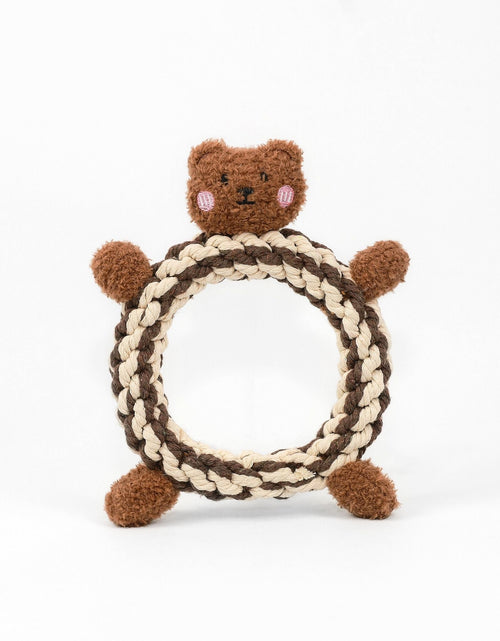 Load image into Gallery viewer, Daisy and Jasper Squeaky Plush Rope Toys by Knotty Pawz
