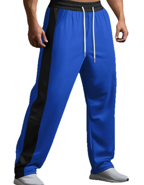Load image into Gallery viewer, Men's Full Size Drawstring Contrast Wide Leg Pants Plus Size
