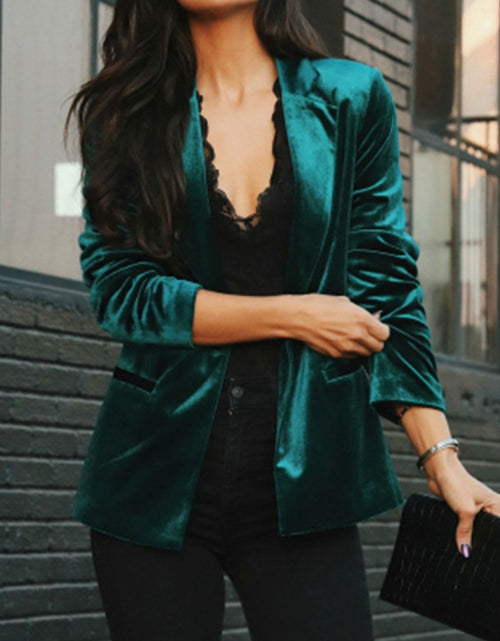Load image into Gallery viewer, Button Up Lapel Collar Blazer
