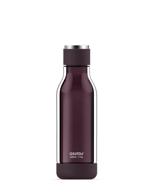 Load image into Gallery viewer, Maroon Inner Peace Glass Water Bottle by ASOBU®
