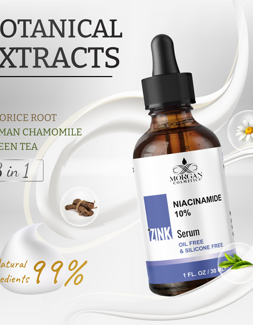 Load image into Gallery viewer, Niacinamide 10% + Zink 1% Serum 1 oz by Morgan Cosmetics
