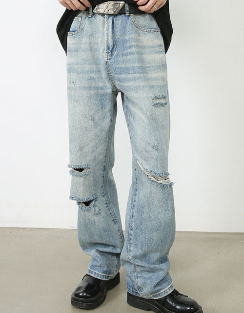 Load image into Gallery viewer, Men's Distressed Jeans with Pockets
