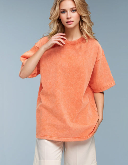 Load image into Gallery viewer, Basic Bae Round Neck Half Sleeve T-Shirt
