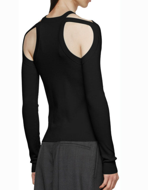 Load image into Gallery viewer, Men's Full Size Cutout Round Neck Long Sleeve Top Plus Size
