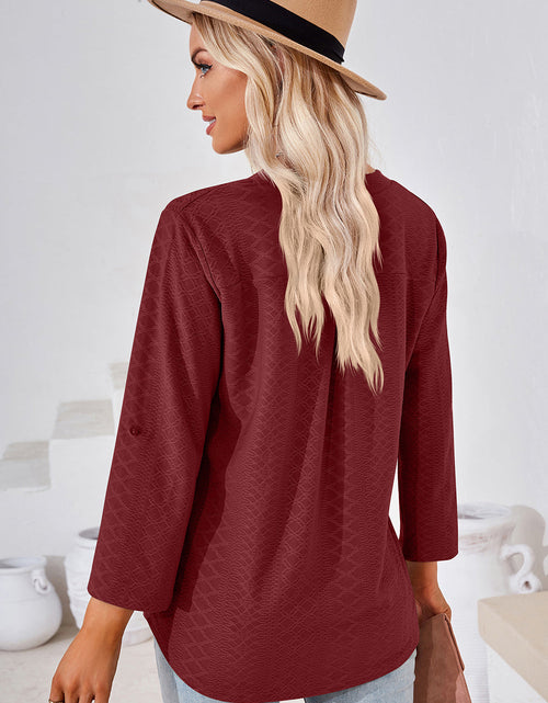 Load image into Gallery viewer, Notched Roll-Tab Sleeve T-Shirt

